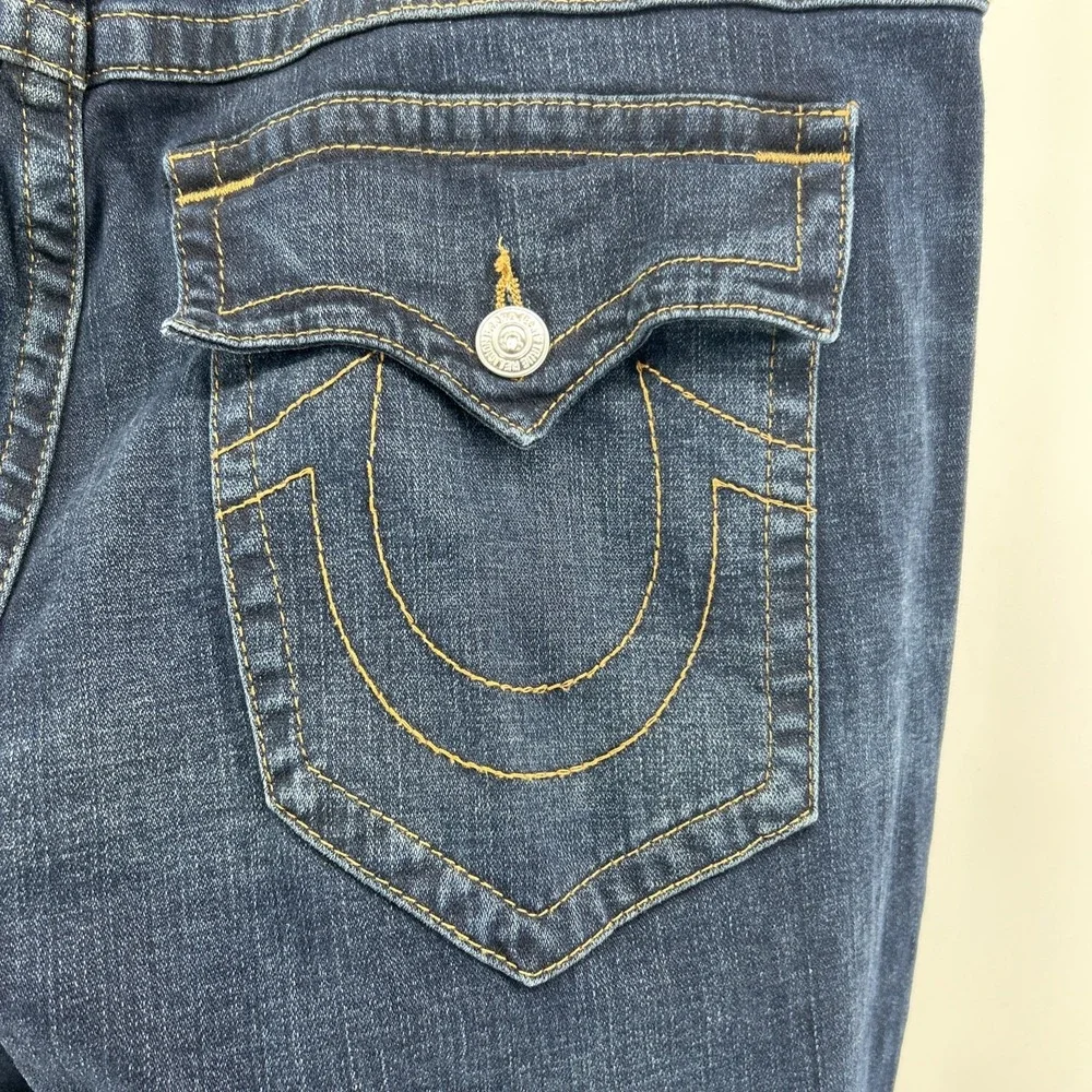 True Religion Ricky Jeans Men's 42 Blue Relaxed Straight Outdoors Casual Logo
